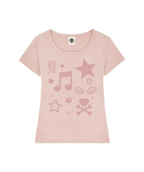 PRIMATE（プライメイト）の「SONG レディース Uネック スリムフィット 半袖Tシャツ 6 COLORS（Tシャツ/カットソー・レディース・ブラック/ミント/ミックスグレー/ネイビー/ホワイト/ピンク・MEDIUM/SMALL）」の6枚目の写真