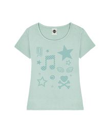 SONG レディース Uネック スリムフィット 半袖Tシャツ 6 COLORS