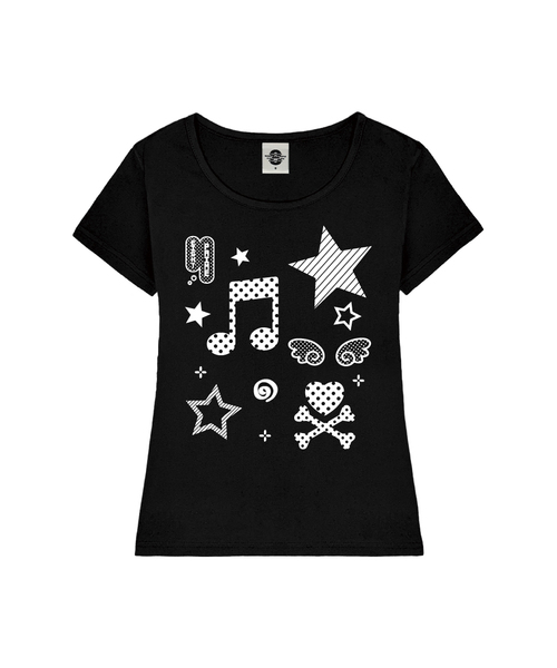 PRIMATE（プライメイト）の「SONG レディース Uネック スリムフィット 半袖Tシャツ 6 COLORS（Tシャツ/カットソー・レディース・ブラック/ミント/ミックスグレー/ネイビー/ホワイト/ピンク・MEDIUM/SMALL）」の2枚目の写真