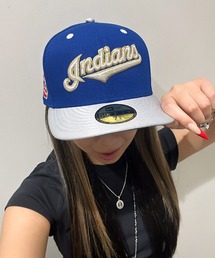 NEW ERA（ニューエラ）の「ニューエラ【NEW ERA】- クリーブランド・インディアンス キャップ【CLEVELAND INDIANS CO 1977 ASG 59FIFTY LIGHT ROYAL/SILVER 71024962】（キャップ）」