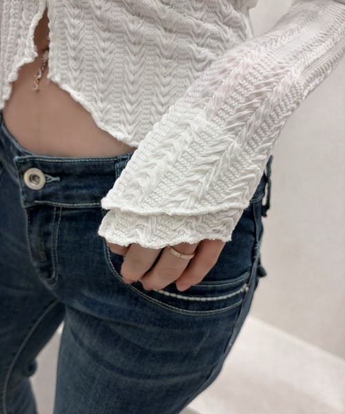 REINE NOIRE(レーヌノワール)の「white shirring tops. / ホワイト シャーリング トップス(シャツ/ブラウス・レディース・ホワイト・FREE)」の3枚目の写真