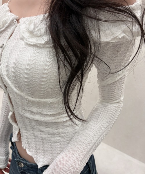 REINE NOIRE(レーヌノワール)の「white shirring tops. / ホワイト シャーリング トップス(シャツ/ブラウス・レディース・ホワイト・FREE)」の6枚目の写真