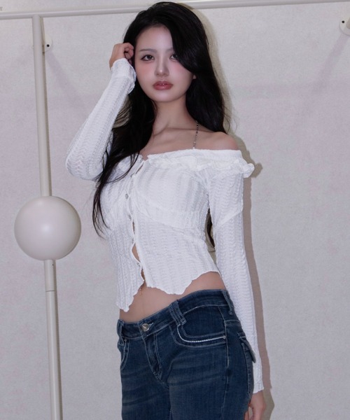 REINE NOIRE(レーヌノワール)の「white shirring tops. / ホワイト シャーリング トップス(シャツ/ブラウス・レディース・ホワイト・FREE)」の10枚目の写真