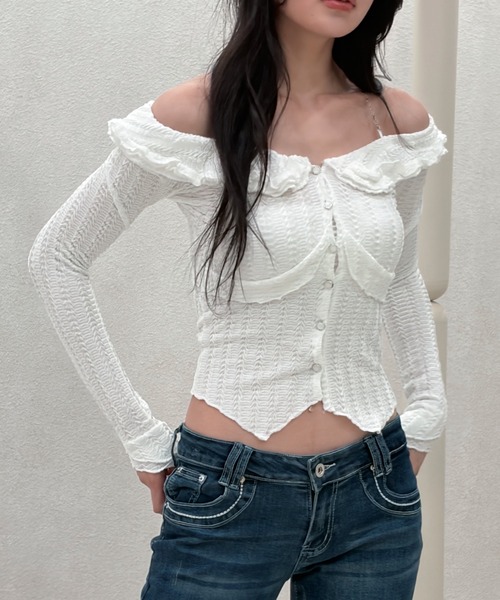 REINE NOIRE(レーヌノワール)の「white shirring tops. / ホワイト シャーリング トップス(シャツ/ブラウス・レディース・ホワイト・FREE)」の9枚目の写真