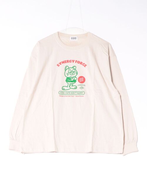 CGC（シージーシー）の「シージーシー COOL CATS L/S Tシャツ（Tシャツ/カットソー・レディース・ベージュ系その他/ホワイト/ブラック・F）」の3枚目の写真
