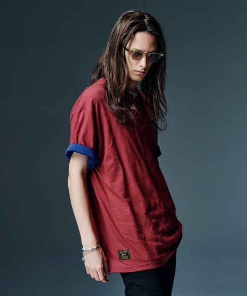 glamb(グラム)の「Staple Reversible T-Shirt / ステープルリバーシブルTシャツ(Tシャツ/カットソー・メンズ・ネイビー/カーキ/オートミール・S/M/L)」の8枚目の写真