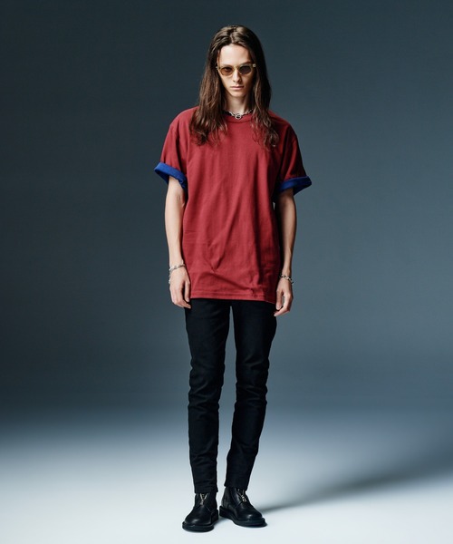 glamb(グラム)の「Staple Reversible T-Shirt / ステープルリバーシブルTシャツ(Tシャツ/カットソー・メンズ・ネイビー/カーキ/オートミール・S/M/L)」の15枚目の写真