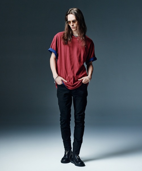 glamb(グラム)の「Staple Reversible T-Shirt / ステープルリバーシブルTシャツ(Tシャツ/カットソー・メンズ・ネイビー/カーキ/オートミール・S/M/L)」の16枚目の写真