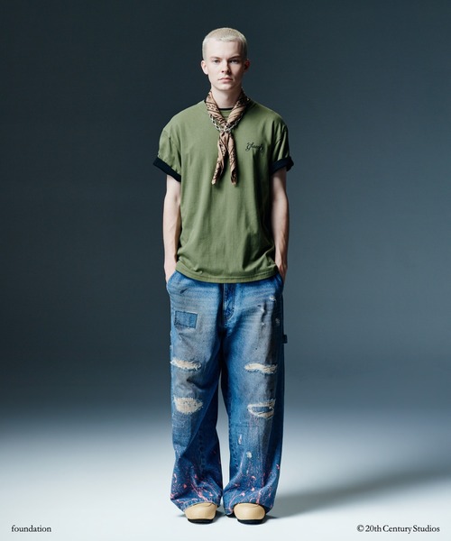 glamb(グラム)の「Staple Reversible T-Shirt / ステープルリバーシブルTシャツ(Tシャツ/カットソー・メンズ・ネイビー/カーキ/オートミール・S/M/L)」の17枚目の写真