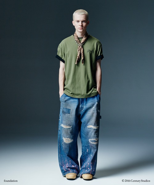 glamb(グラム)の「Staple Reversible T-Shirt / ステープルリバーシブルTシャツ(Tシャツ/カットソー・メンズ・ネイビー/カーキ/オートミール・S/M/L)」の19枚目の写真