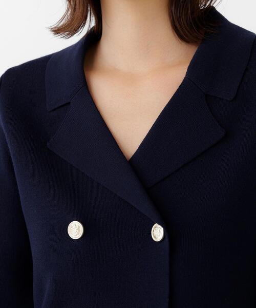 NATURAL BEAUTY BASIC(ナチュラルビューティーベーシック)の「ニットジャケット&スカートセットアップ(セットアップ・レディース・ネイビー/ダークブラウン・SMALL/MEDIUM)」の7枚目の写真