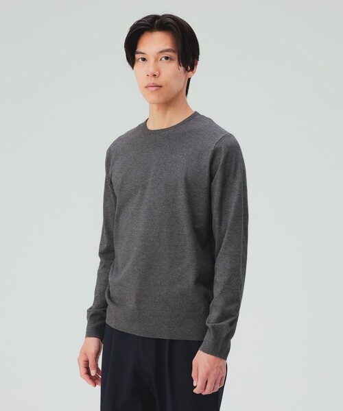 BEAMS HEART(ビームスハート)の「ベーシック クルーネックニット 26FW(ニット/セーター・メンズ・ブラック/チャコールグレー・SMALL/MEDIUM/LARGE/X-LARGE)」の1枚目の写真