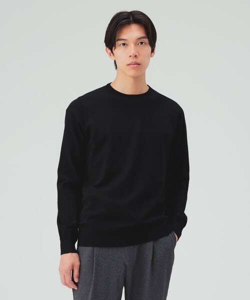 BEAMS HEART(ビームスハート)の「ベーシック クルーネックニット 26FW(ニット/セーター・メンズ・ブラック/チャコールグレー・SMALL/MEDIUM/LARGE/X-LARGE)」の2枚目の写真