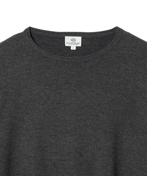 BEAMS HEART(ビームスハート)の「ベーシック クルーネックニット 26FW(ニット/セーター・メンズ・ブラック/チャコールグレー・SMALL/MEDIUM/LARGE/X-LARGE)」の4枚目の写真