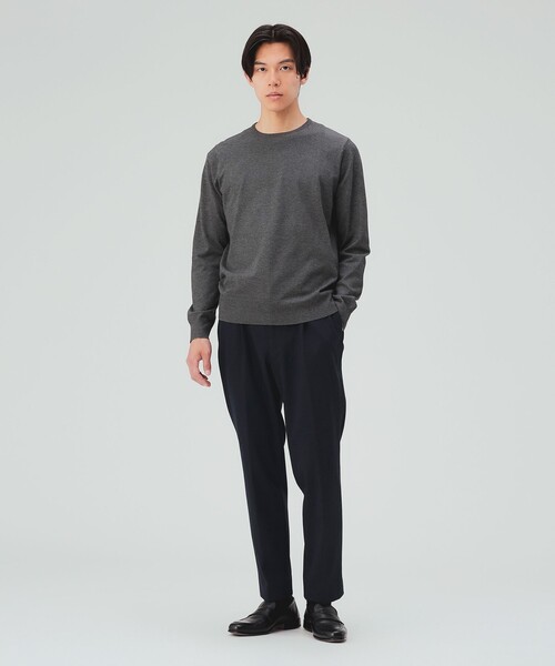 BEAMS HEART(ビームスハート)の「ベーシック クルーネックニット 26FW(ニット/セーター・メンズ・ブラック/チャコールグレー・SMALL/MEDIUM/LARGE/X-LARGE)」の8枚目の写真