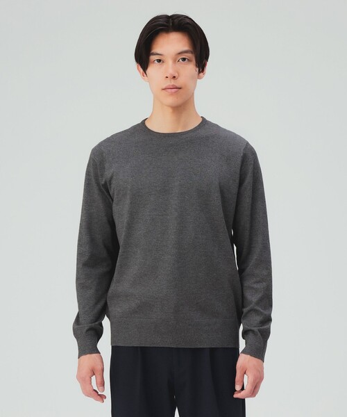 BEAMS HEART(ビームスハート)の「ベーシック クルーネックニット 26FW(ニット/セーター・メンズ・ブラック/チャコールグレー・SMALL/MEDIUM/LARGE/X-LARGE)」の10枚目の写真