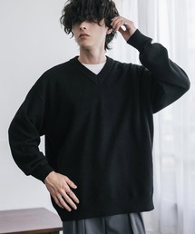 Rocky Monroe（ロッキーモンロー）の「新色追加 オーバーサイズウール混メランジVネックプルオーバーニットセーター（ニット/セーター）」