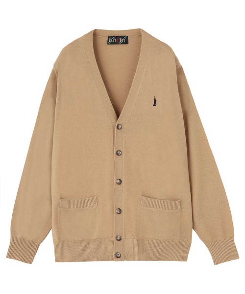 EASTBOY（イーストボーイ）の「カーディガン ウール混 12G 制服 スクールニット 中学生 高校生（カーディガン/ボレロ・キッズ・ブラック/キャメル/チャコール/ネイビー・11号/9号）」の4枚目の写真
