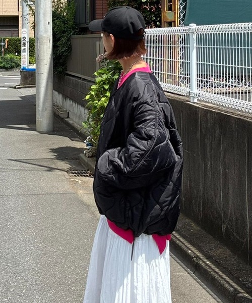 notch.(ノッチ)の「【 notch. by KR 】ドローコードオーバーキルティングJK(ブルゾン・レディース・モカ/ブラック/オリーブ・M)」の16枚目の写真