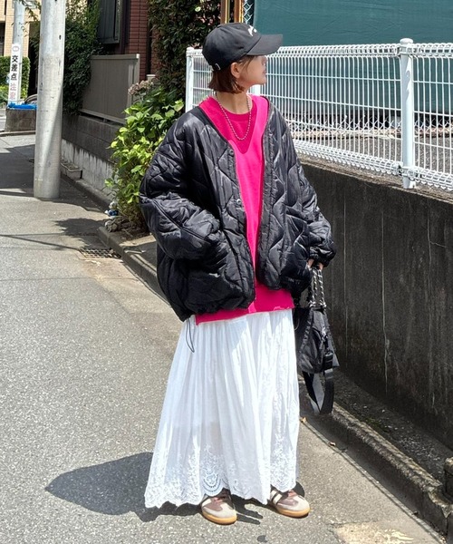 notch.(ノッチ)の「【 notch. by KR 】ドローコードオーバーキルティングJK(ブルゾン・レディース・モカ/ブラック/オリーブ・M)」の19枚目の写真