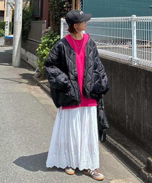 notch.(ノッチ)の「【 notch. by KR 】ドローコードオーバーキルティングJK(ブルゾン・レディース・モカ/ブラック/オリーブ・M)」の21枚目の写真
