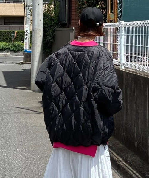 notch.(ノッチ)の「【 notch. by KR 】ドローコードオーバーキルティングJK(ブルゾン・レディース・モカ/ブラック/オリーブ・M)」の17枚目の写真