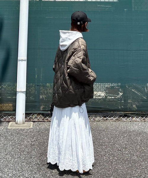 notch.(ノッチ)の「【 notch. by KR 】ドローコードオーバーキルティングJK(ブルゾン・レディース・モカ/ブラック/オリーブ・M)」の8枚目の写真