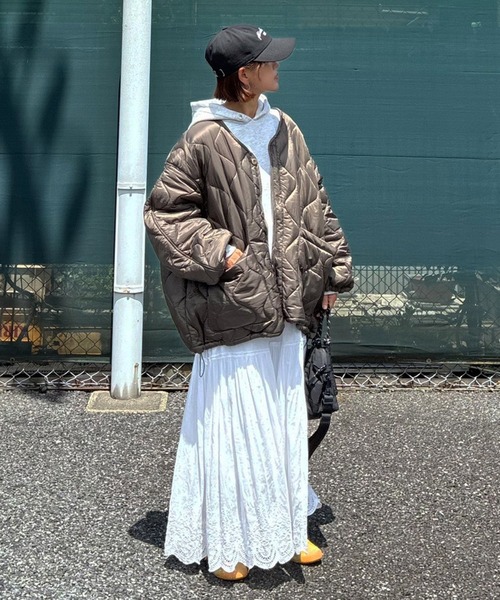 notch.(ノッチ)の「【 notch. by KR 】ドローコードオーバーキルティングJK(ブルゾン・レディース・モカ/ブラック/オリーブ・M)」の9枚目の写真