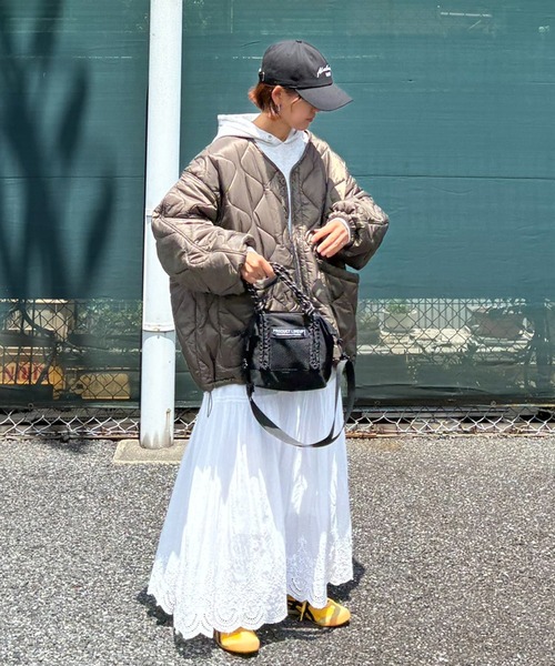 notch.(ノッチ)の「【 notch. by KR 】ドローコードオーバーキルティングJK(ブルゾン・レディース・モカ/ブラック/オリーブ・M)」の14枚目の写真