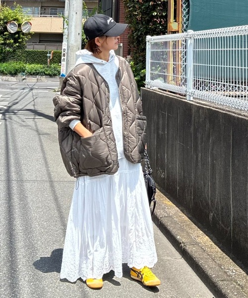 notch.(ノッチ)の「【 notch. by KR 】ドローコードオーバーキルティングJK(ブルゾン・レディース・モカ/ブラック/オリーブ・M)」の11枚目の写真