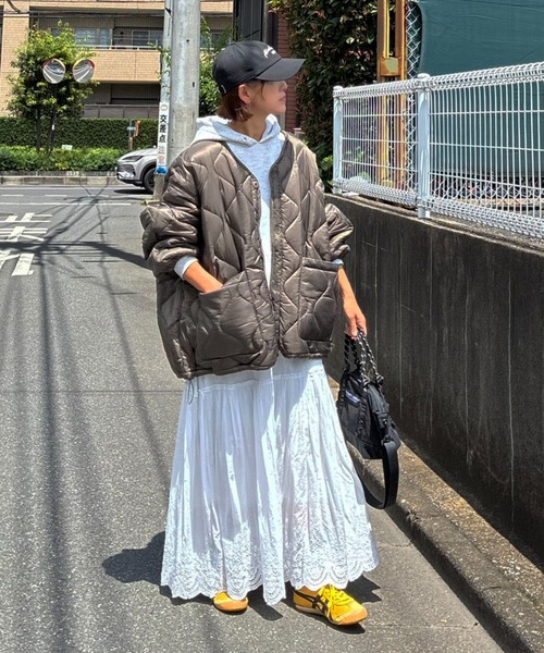 notch.(ノッチ)の「【 notch. by KR 】ドローコードオーバーキルティングJK(ブルゾン・レディース・モカ/ブラック/オリーブ・M)」の12枚目の写真