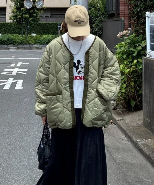 notch.(ノッチ)の「【 notch. by KR 】ドローコードオーバーキルティングJK(ブルゾン・レディース・モカ/ブラック/オリーブ・M)」の21枚目の写真