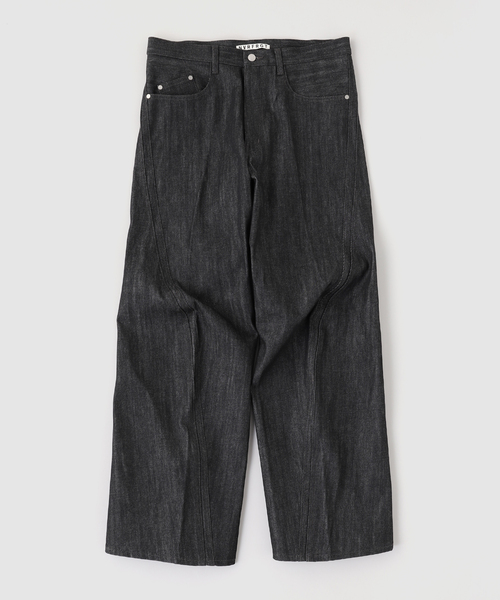NVRFRGT(ネヴァーフォーゲット)の「NVRFRGT / ネヴァーフォーゲット WISM 別注 3D WIDELEG JEANS(デニムパンツ・メンズ・ブラック・1/2/3)」の10枚目の写真