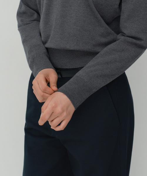 MUSINSA STANDARD WOMAN（ムシンサスタンダードウーマン）の「ウィメンズエッセンシャルVネックニット[チャコールグレー]（ニット/セーター・レディース・その他・LARGE/MEDIUM/SMALL/X-SMALL）」の5枚目の写真