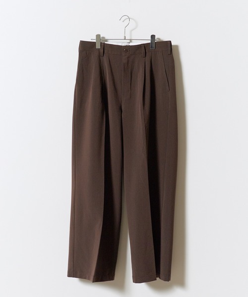 Dickies(ディッキーズ)の「Dickies/ディッキーズ TR TWO TUCK WIDE PANTS ツータックワイドスラックス センタープレス ストレートシルエット きれいめ カジュアル 2026年秋冬(スラックス・メンズ・ブラック/グレー/ブラウン・30inch/32inch/34inch)」の19枚目の写真