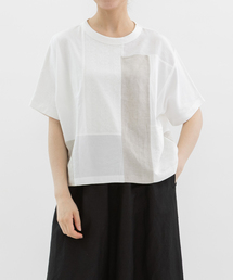 Cloche misc布帛パッチワークTシャツ