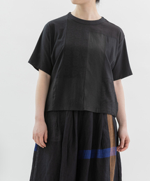 Cloche misc布帛パッチワークTシャツ