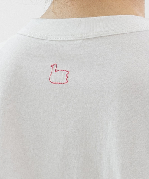 nop de nod(ノップドゥノッド)の「Cloche misc布帛パッチワークTシャツ(Tシャツ/カットソー・レディース・ブラック/オフホワイト・M)」の10枚目の写真