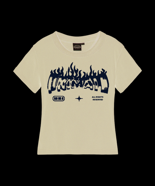 PRIMATE（プライメイト）の「PYRO レディース スリムフィット 半袖Tシャツ 4 COLORS（Tシャツ/カットソー・レディース・ホワイト/ブラック/カーキ/チャコール・SMALL/MEDIUM/LARGE）」の3枚目の写真
