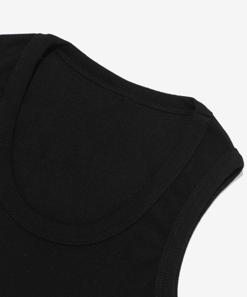 CARGOBROS FOR WOMAN（カーゴブロスフォーウィメン）の「ミニマルヴィンテージフラッグカーゴスリムフィットスリーブレス（ブラック）（Tシャツ/カットソー・レディース・その他・FREE）」の4枚目の写真