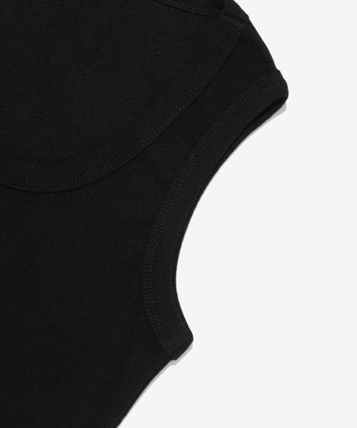 CARGOBROS FOR WOMAN（カーゴブロスフォーウィメン）の「ミニマルヴィンテージフラッグカーゴスリムフィットスリーブレス（ブラック）（Tシャツ/カットソー・レディース・その他・FREE）」の3枚目の写真