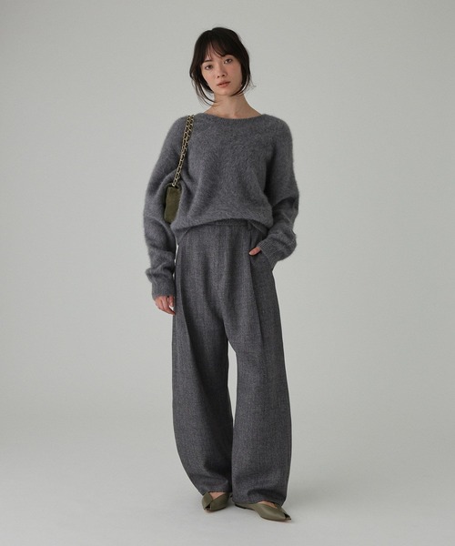 BABYLONE（バビロン）の「ウールチョウタックバレルパンツ（その他パンツ・レディース・グレー/ブラウン・38inch/36inch）」の13枚目の写真