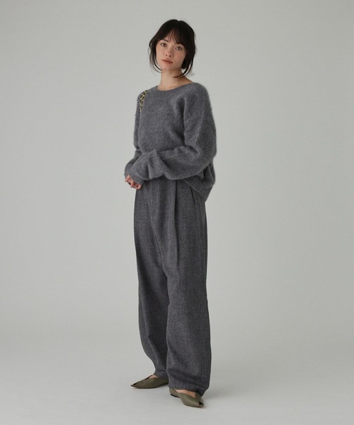 BABYLONE（バビロン）の「ウールチョウタックバレルパンツ（その他パンツ・レディース・グレー/ブラウン・38inch/36inch）」の14枚目の写真