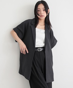 Apart by メッシュスリットジャケット　フリーサイズ　ブラック セール】【セットアップ対応】メッシュスリットジャケット（テーラード
