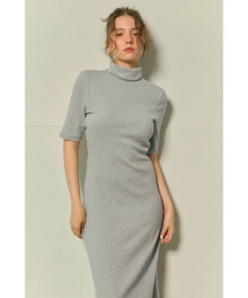 ALEXIA STAM(アリシアスタン)の「Back Open Turtleneck Maxi Dress /パッドin バックオープンワンピース(ワンピース・レディース・ベージュ/ブラック/グレー・S/L/M)」の17枚目の写真