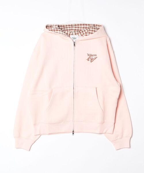 younger song（ヤンガーソング）の「Assortment butterfly logo zip hoodie（スウェット・メンズ・グレイッシュベージュ/ヘザーグレー/PINK/Black/ブラウン/Navy・LARGE/MEDIUM/SMALL）」の6枚目の写真