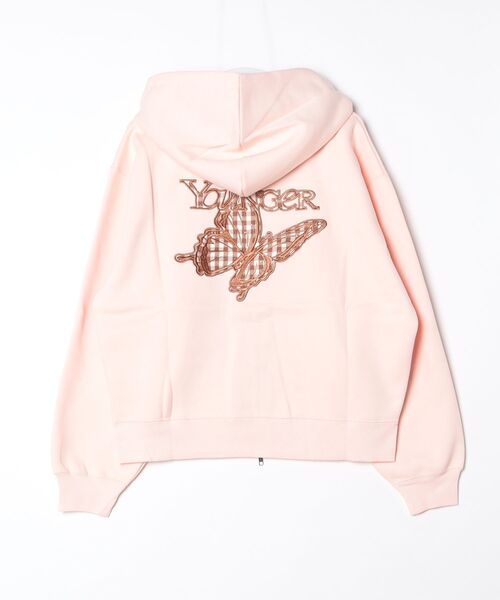 younger song（ヤンガーソング）の「Assortment butterfly logo zip hoodie（スウェット・メンズ・グレイッシュベージュ/ヘザーグレー/PINK/Black/ブラウン/Navy・LARGE/MEDIUM/SMALL）」の7枚目の写真