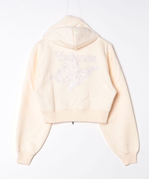 younger song（ヤンガーソング）の「Assortment butterfly logo zip hoodie（スウェット・メンズ・グレイッシュベージュ/ヘザーグレー/PINK/Black/ブラウン/Navy・LARGE/MEDIUM/SMALL）」の9枚目の写真