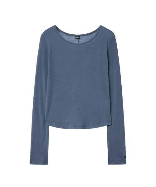 RENSE（レンセ）の「Sheer Layered Long Sleeve Tee Deep Blue（Tシャツ/カットソー・レディース・その他・OS）」の3枚目の写真