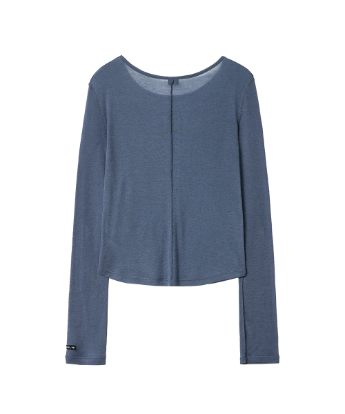 RENSE（レンセ）の「Sheer Layered Long Sleeve Tee Deep Blue（Tシャツ/カットソー・レディース・その他・OS）」の2枚目の写真